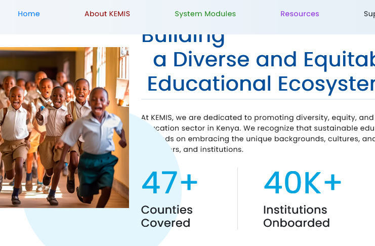 How to check grade 9 school selection on KEMIS portal screenshot.