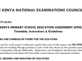 KPSEA 2026 Timetable Released: KNEC Official Grade 6 Exam Dates – PDF Looking for the official KNEC KPSEA 2026 timetable? Check out the complete Grade 6 examination dates, subject table, and crucial instructions here.