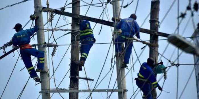 kenya-power-planned-blackouts-september-20 Kenya Power technicians conducting planned network maintenance" or "KPLC electricians repairing power lines